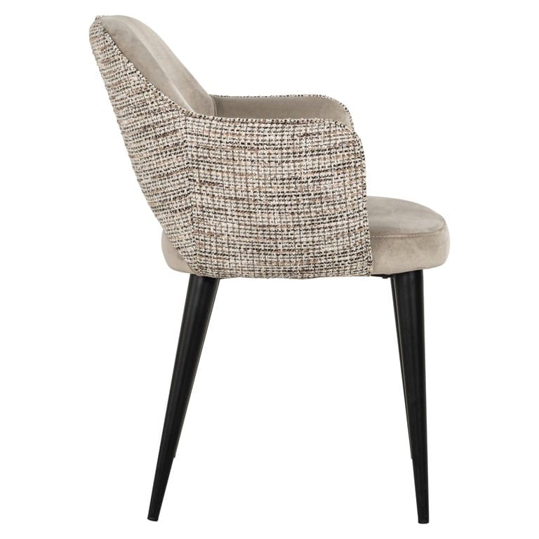 Richmond Interiors Living Arm chair Giovanna trendy nature/quartz khaki fire retardant (Be Trendy 01 Nature) House of Isabella UK