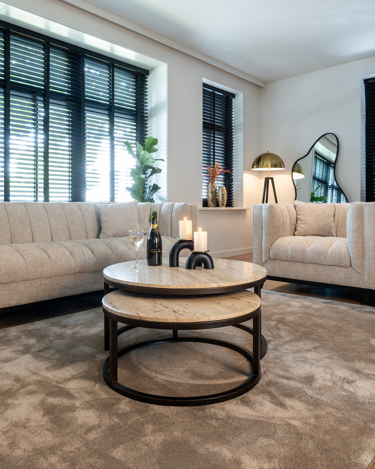 Richmond Interiors Living Avalon coffee table set of 2 (Bronze) House of Isabella UK