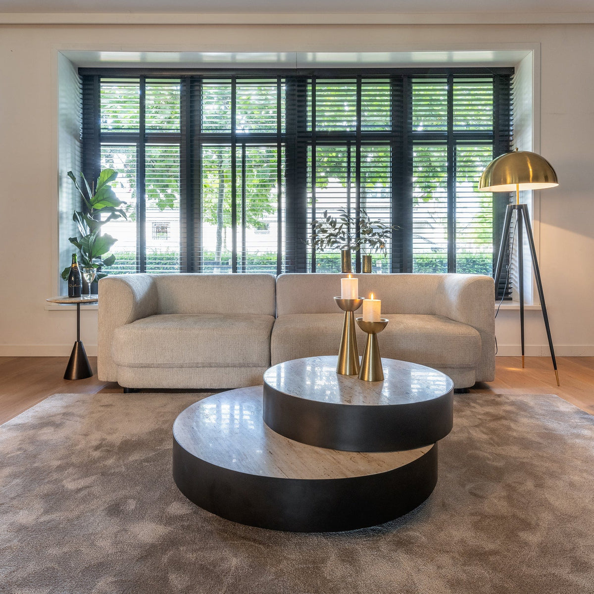 Richmond Interiors Living Avalon round layered coffee table House of Isabella UK