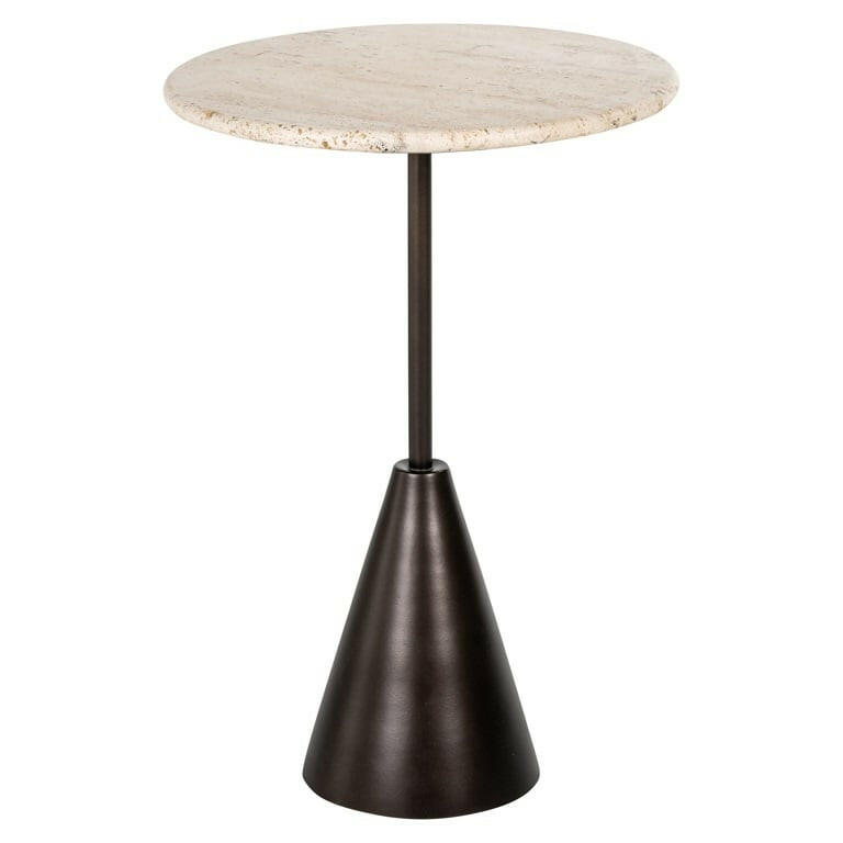 Avalon round side table (Bronze).