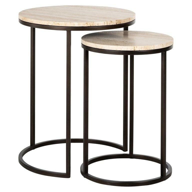 Avalon side table set of 2 (Bronze).