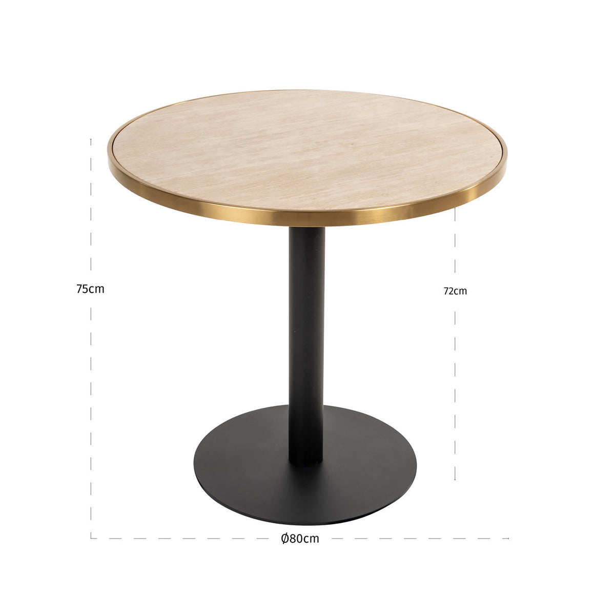 Richmond Interiors Living Bistro table Brazza beige 80Ø House of Isabella UK