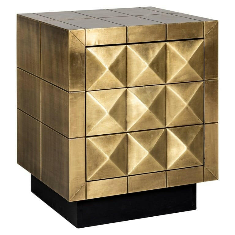 Cabinet Collada 3-drawers (Brushed Gold).