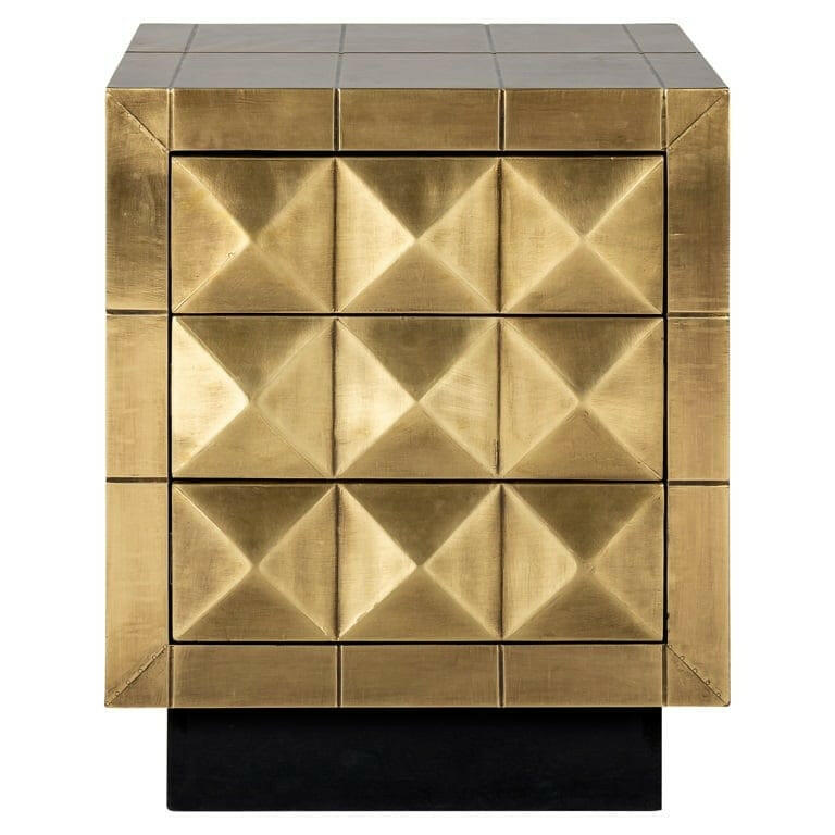 Cabinet Collada 3-drawers (Brushed Gold).