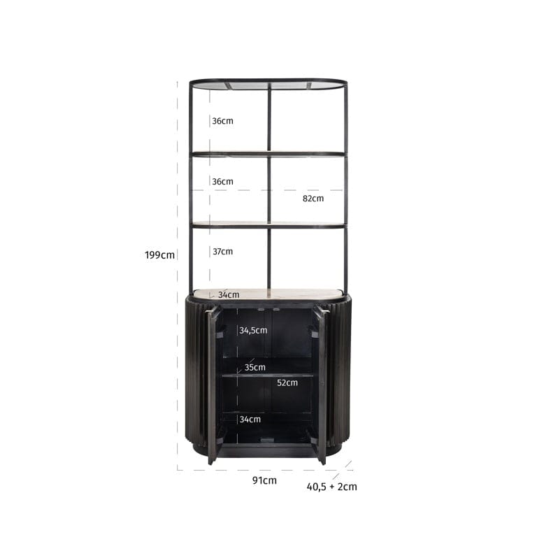 Cabinet Hampton 2-doors 2-shelves.