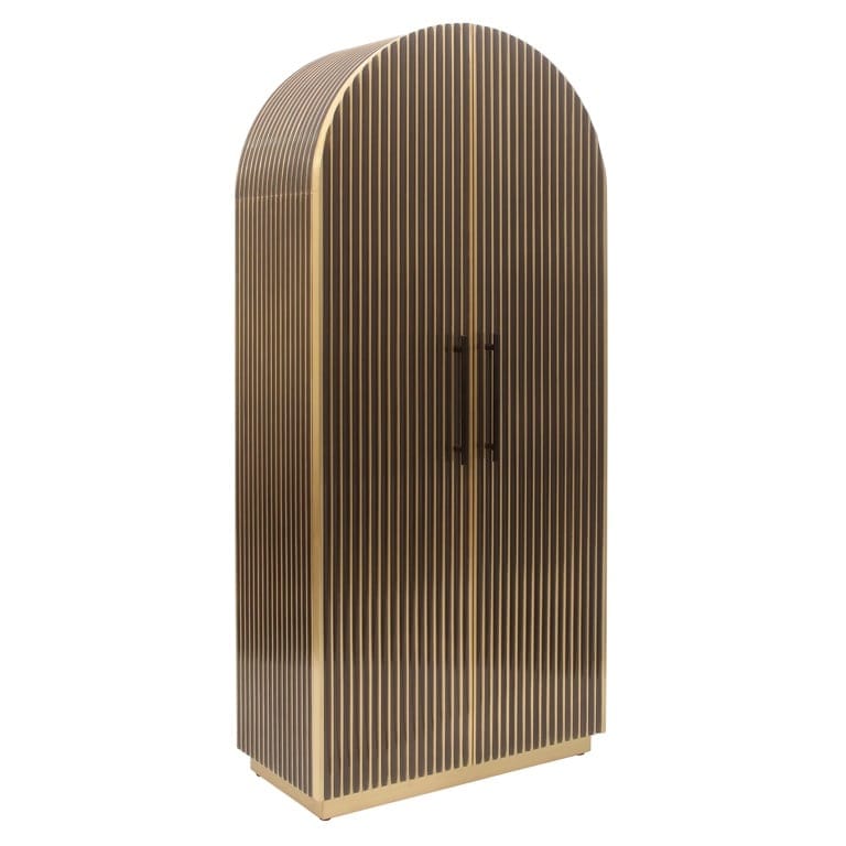 Cabinet Les Arcs 2-doors (Brushed Gold).