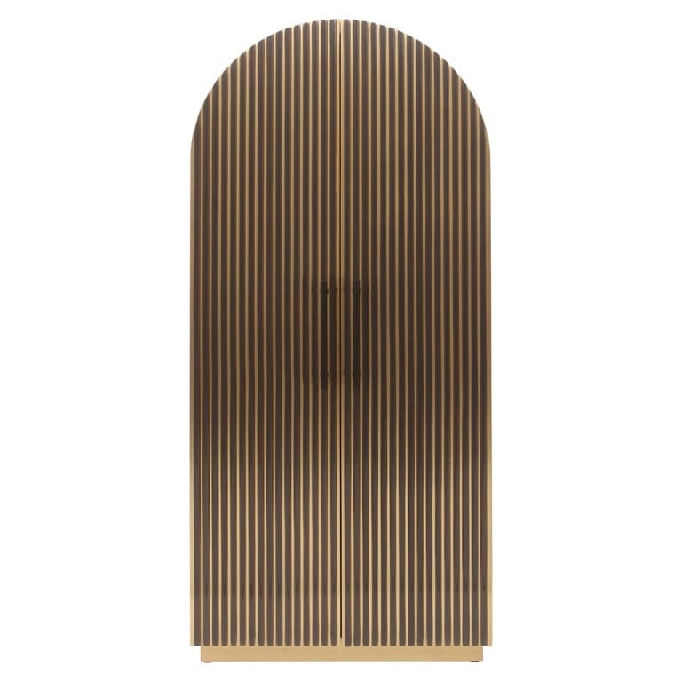 Cabinet Les Arcs 2-doors (Brushed Gold).