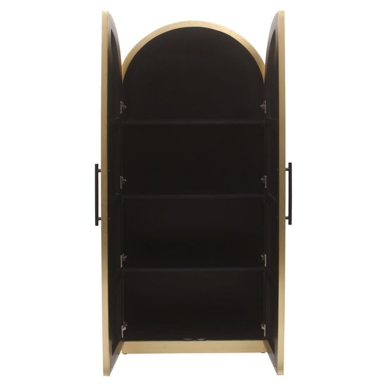 Cabinet Les Arcs 2-doors (Brushed Gold).