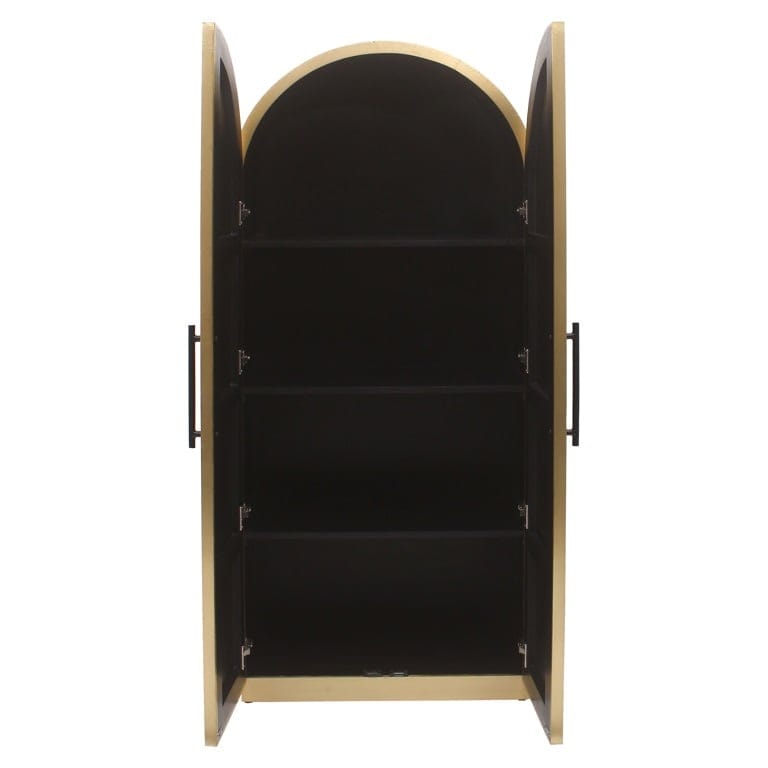 Richmond Interiors Living Cabinet Les Arcs 2-doors (Brushed Gold) House of Isabella UK