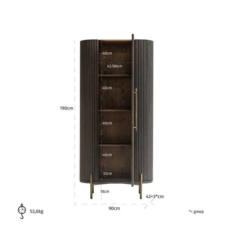 Cabinet Luxor 1-Door (Brown).
