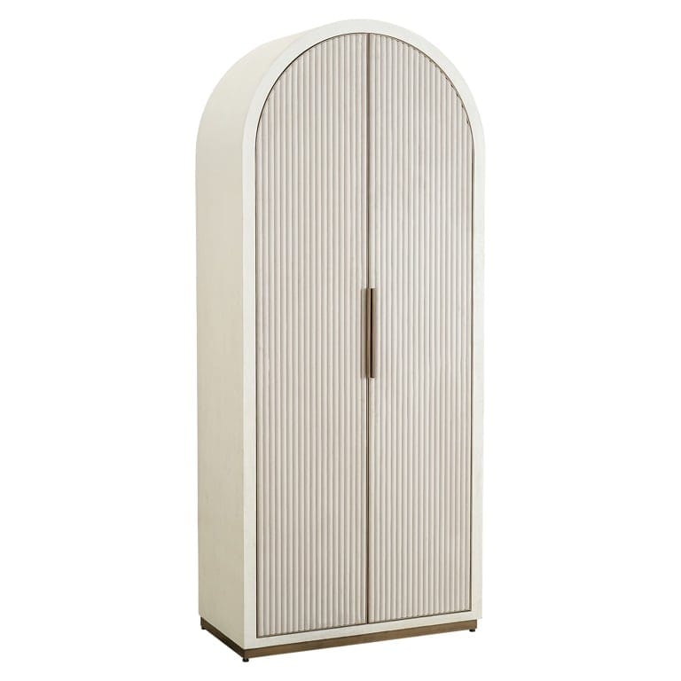 Richmond Interiors Living Cabinet Tivoli with arched top 2-doors (White) House of Isabella UK