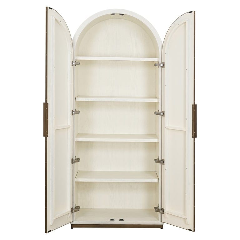 Richmond Interiors Living Cabinet Tivoli with arched top 2-doors (White) House of Isabella UK