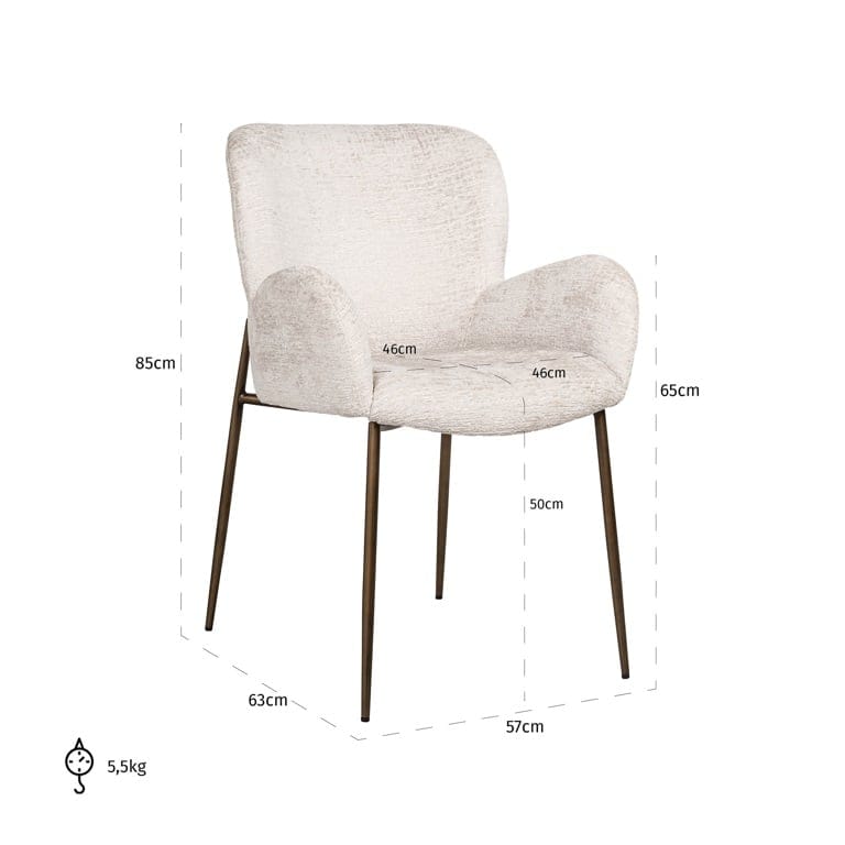 Chair Amber cream fusion fire retardant (FR-Fusion 02 Cream).