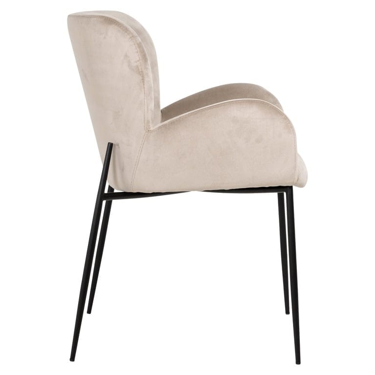 Chair Amber khaki velvet fire retardant (FR-Quartz 903 Khaki).