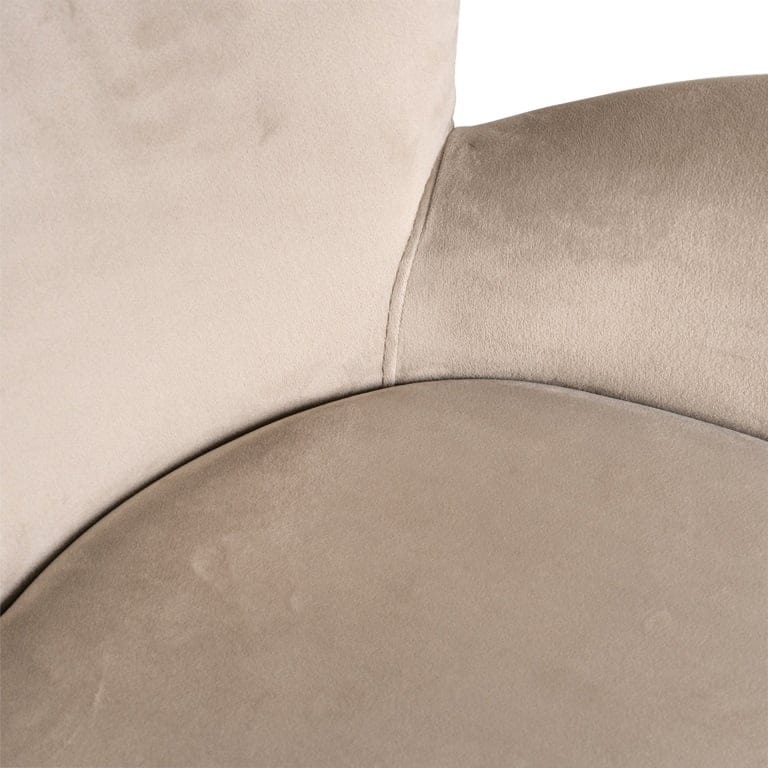 Chair Amber khaki velvet fire retardant (FR-Quartz 903 Khaki).