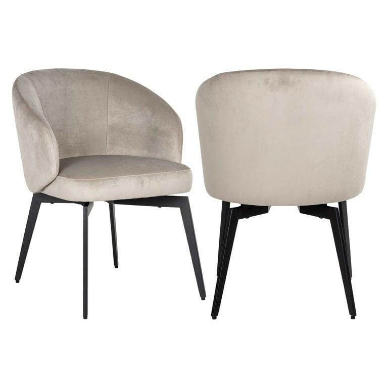 Chair Amphara khaki velvet (FR-Quartz 903 Khaki).