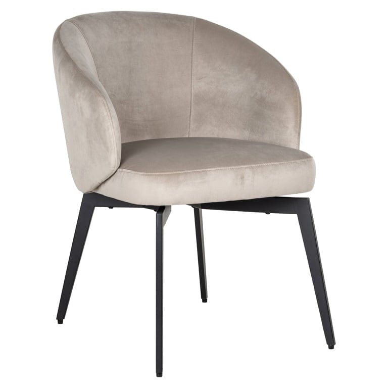 Richmond Interiors Living Chair Amphara khaki velvet (FR-Quartz 903 Khaki) House of Isabella UK