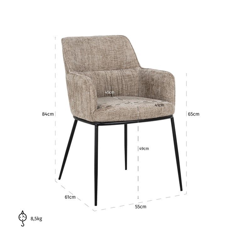 Richmond Interiors Living Chair Bella desert renegade (Renegade desert 109) House of Isabella UK