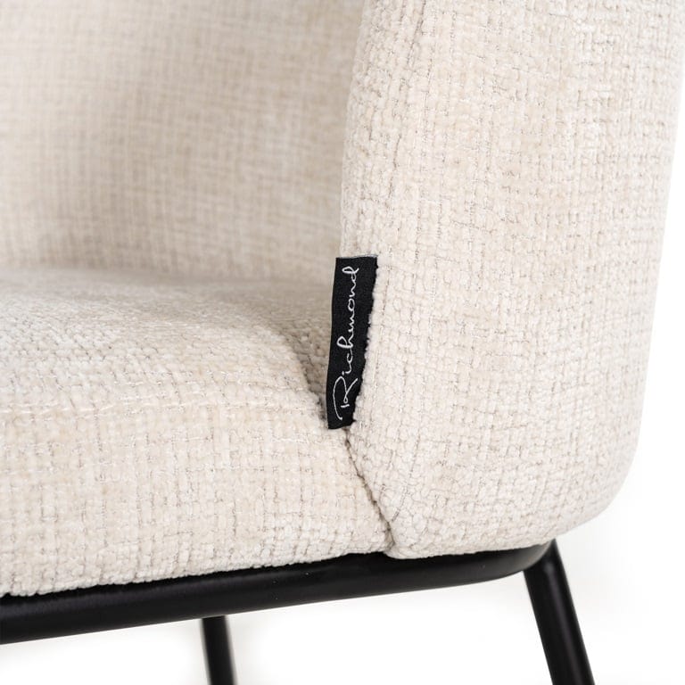 Richmond Interiors Living Chair Elvi beige chenille fire retardant (Niagara 902 beige) House of Isabella UK