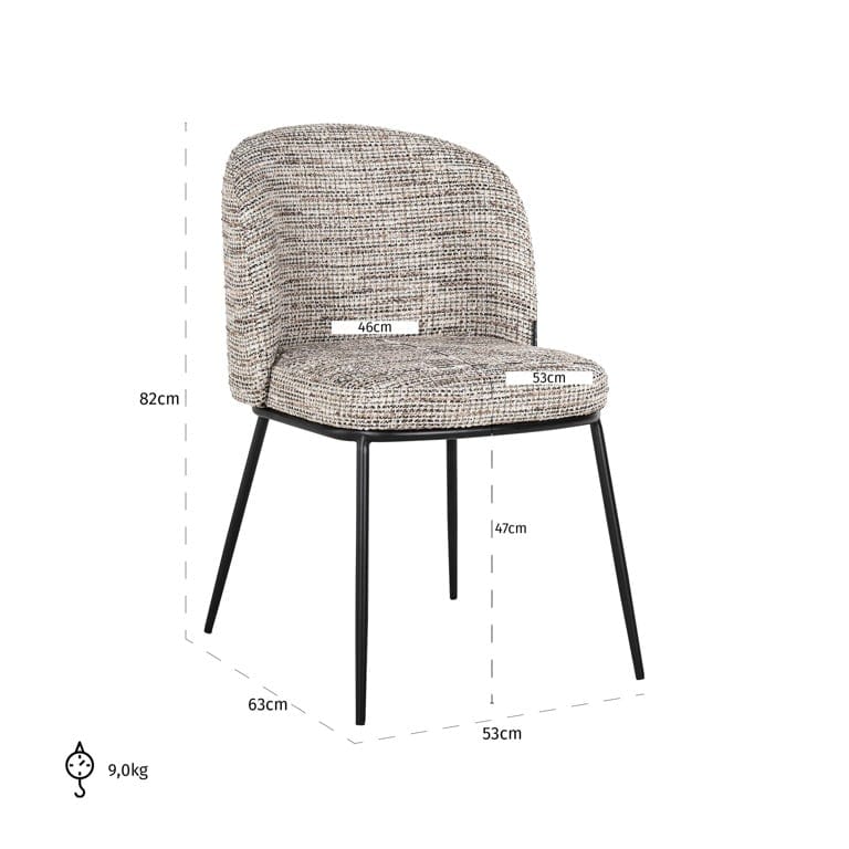 Chair Elvi trendy nature fire retardant (Be Trendy 01 Nature).