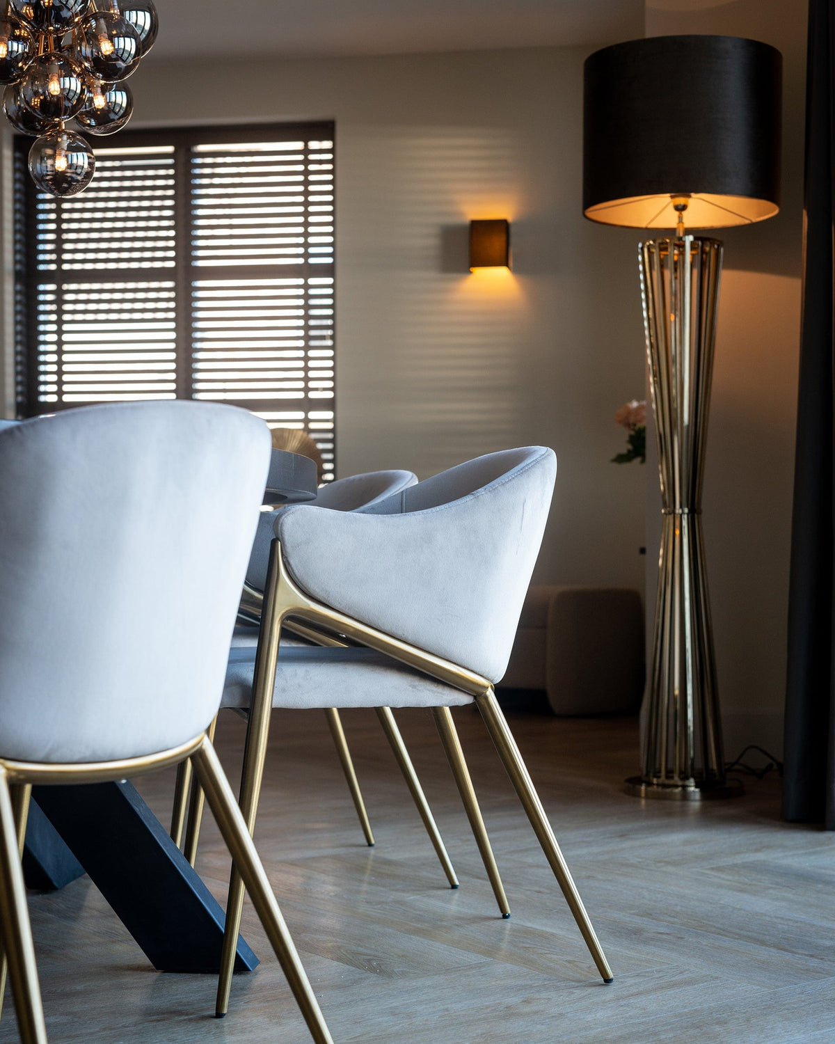 Richmond Interiors Living Chair Gwen khaki velvet fire retardant House of Isabella UK