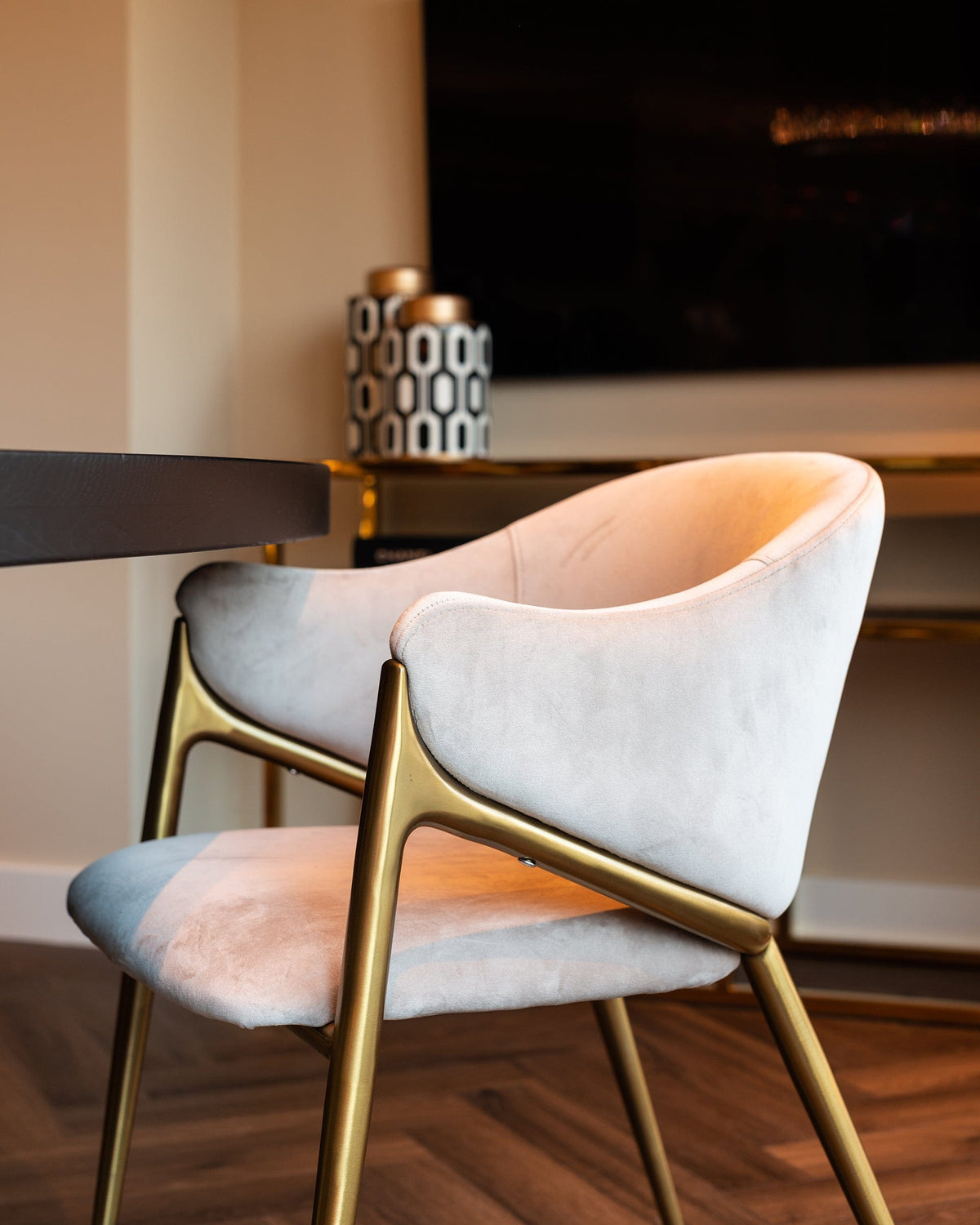 Richmond Interiors Living Chair Gwen khaki velvet fire retardant House of Isabella UK