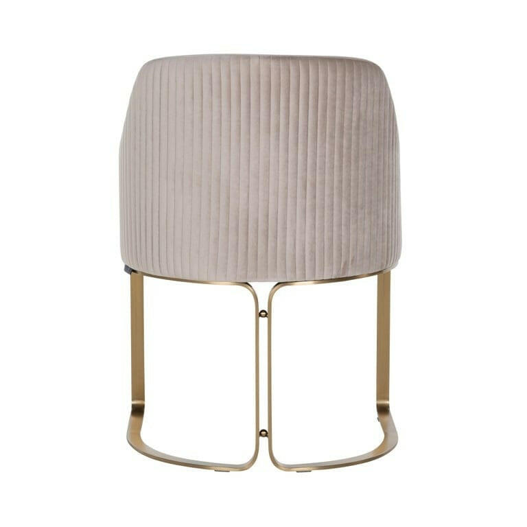 Chair Hadley khaki velvet fire retardant (FR-Quartz 903 Khaki).