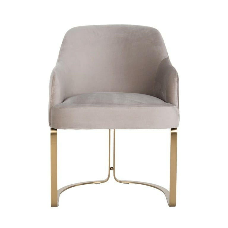 Chair Hadley khaki velvet fire retardant (FR-Quartz 903 Khaki).