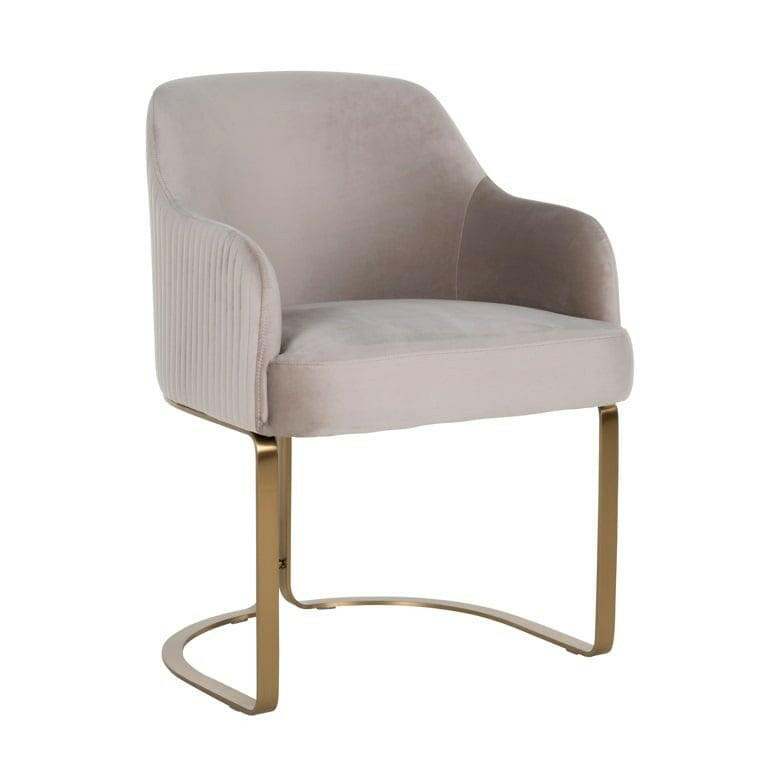 Chair Hadley khaki velvet fire retardant (FR-Quartz 903 Khaki).