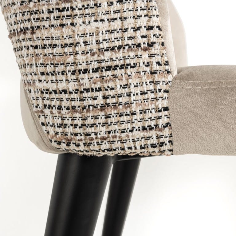 Chair Tabitha trendy nature / quartz khaki fire retardant (Be Trendy 01 Nature).