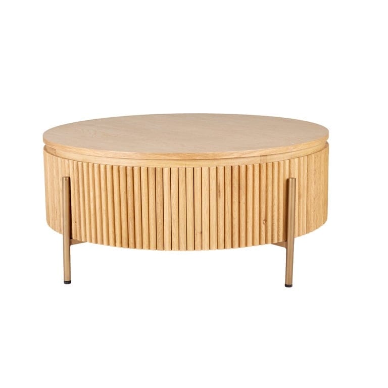 Coffee table Belfort 85Ø (Natural oak).