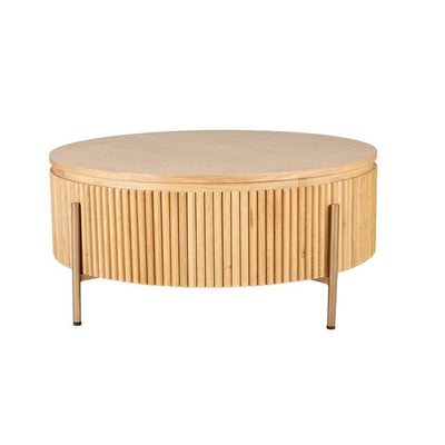 Richmond Interiors Living Coffee table Belfort 85Ø (Natural oak) House of Isabella UK