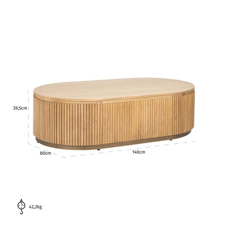 Coffee table Belfort capsule (Natural oak).