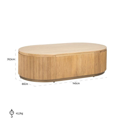 Richmond Interiors Living Coffee table Belfort capsule (Natural oak) House of Isabella UK