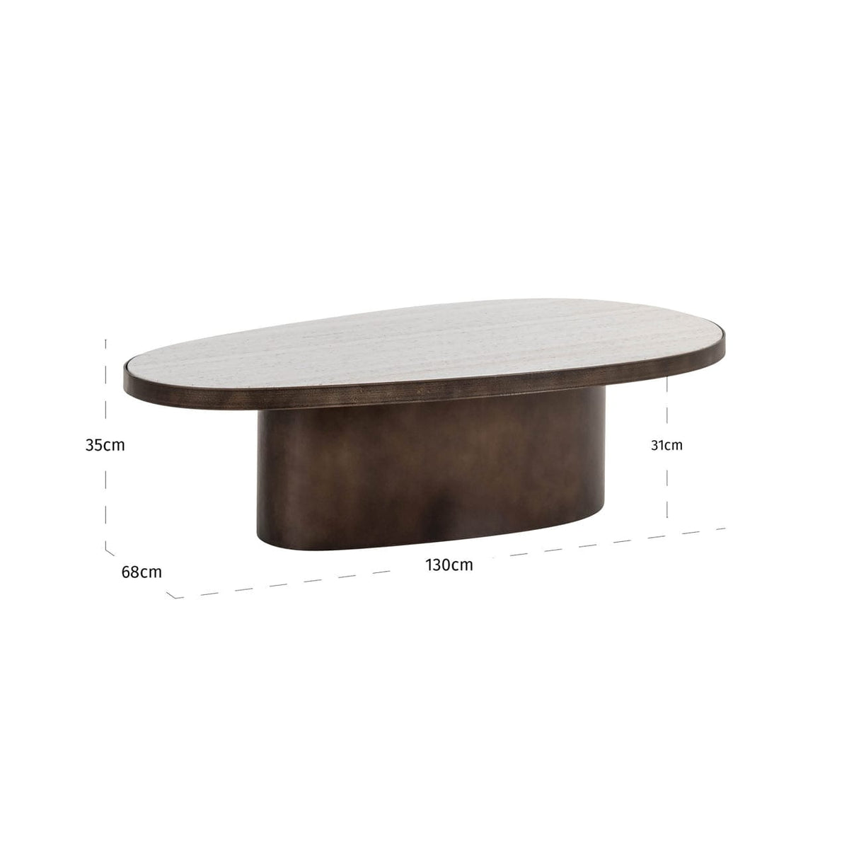 Richmond Interiors Living Coffee table Biloxi brown House of Isabella UK