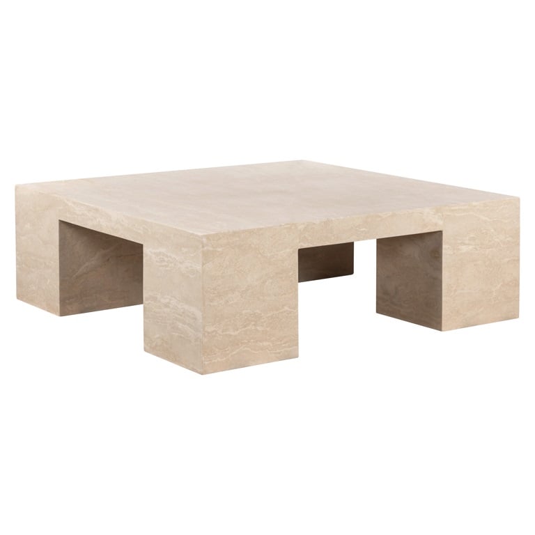 Richmond Interiors Living Coffee table Biltmore italian travertine (Beige) House of Isabella UK