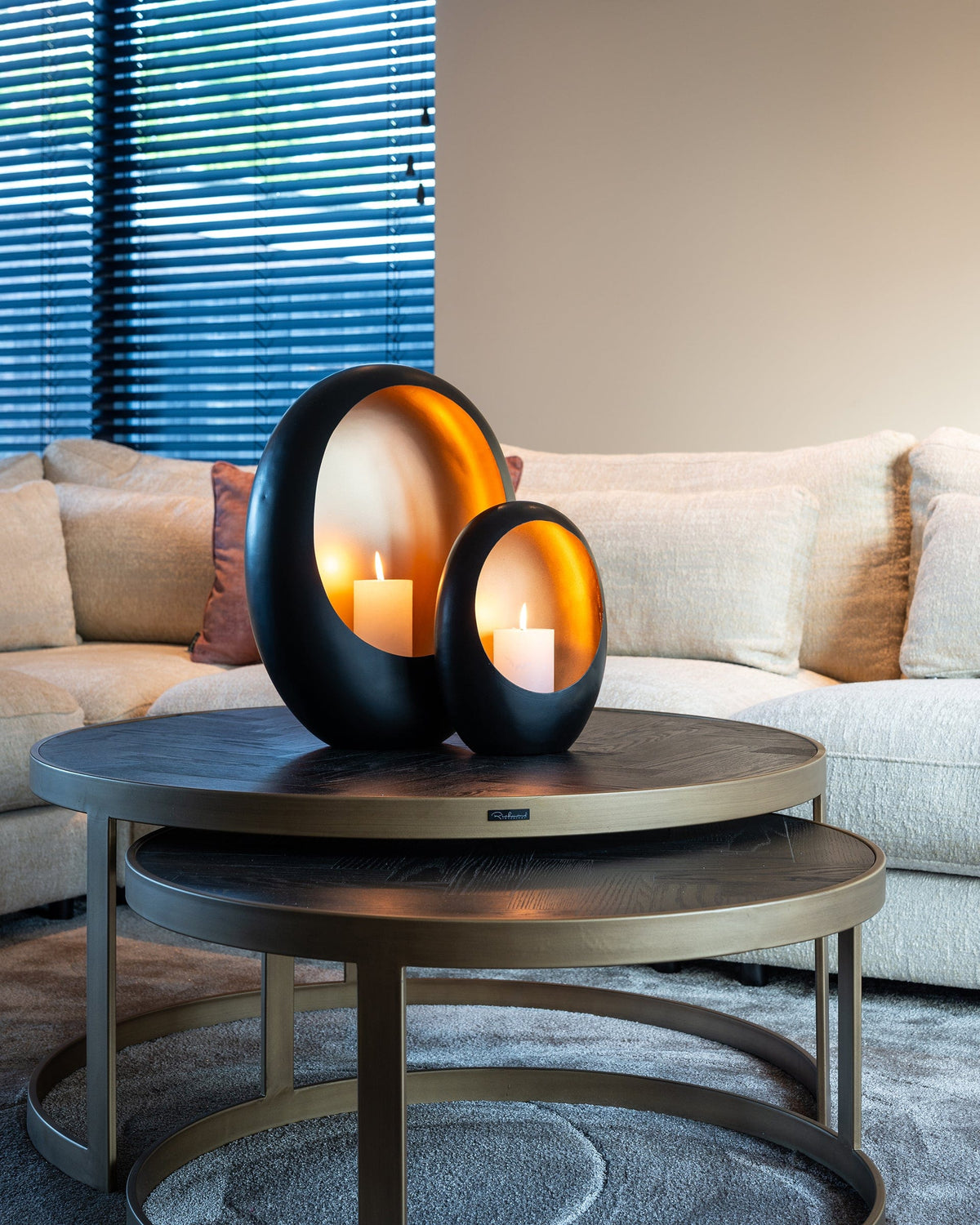 Richmond Interiors Living Coffee table Blackbone brass set of 2 House of Isabella UK