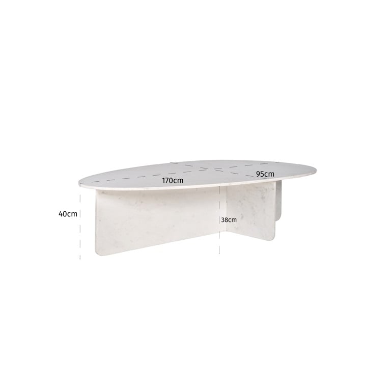 Richmond Interiors Living Coffee table Brandon (White) House of Isabella UK