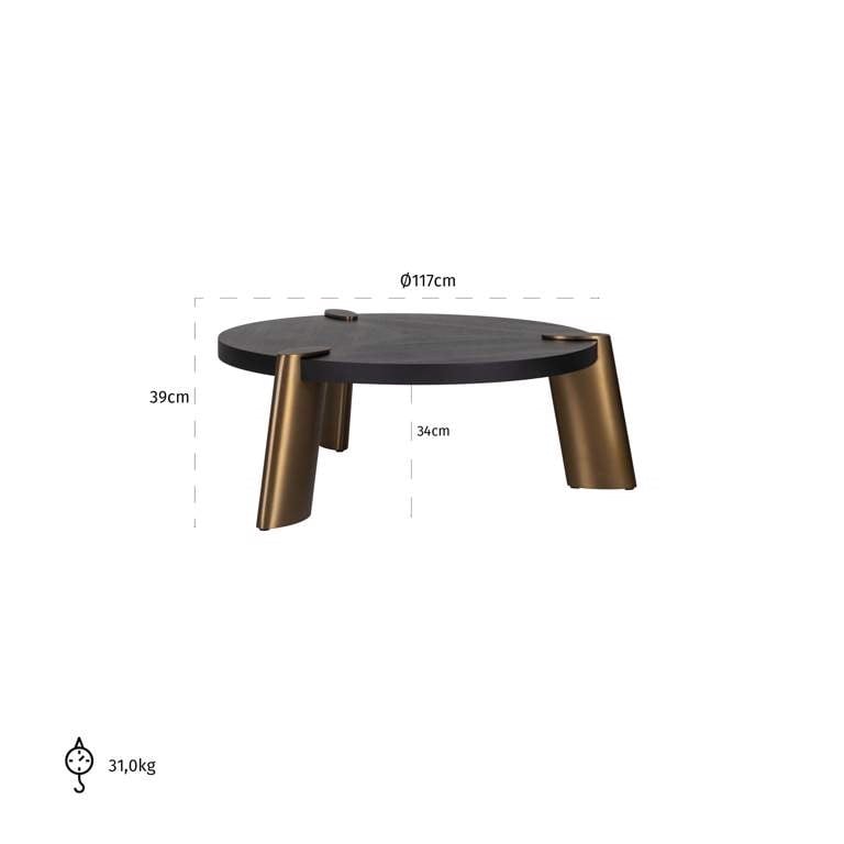 Richmond Interiors Living Coffee table Brody 100Ø (Charcoal) House of Isabella UK