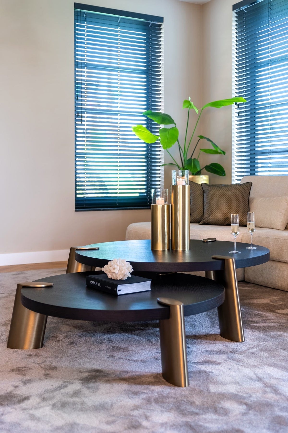 Richmond Interiors Living Coffee table Brody 100Ø (Charcoal) House of Isabella UK