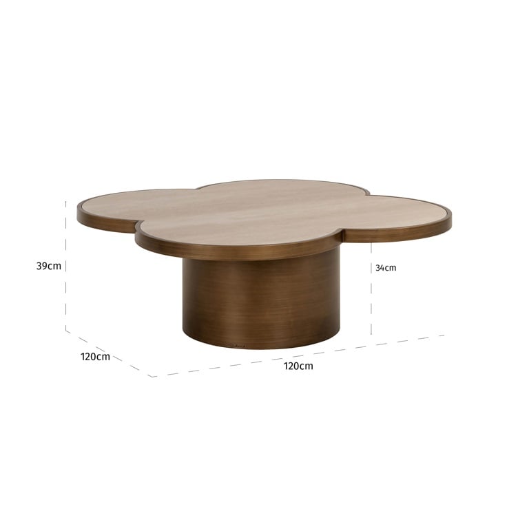 Richmond Interiors Living Coffee table Clover (Beige) House of Isabella UK