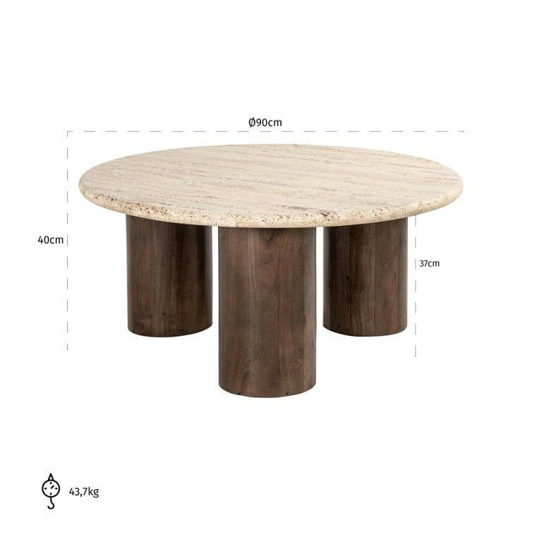 Coffee table Douglas 90Ø ().