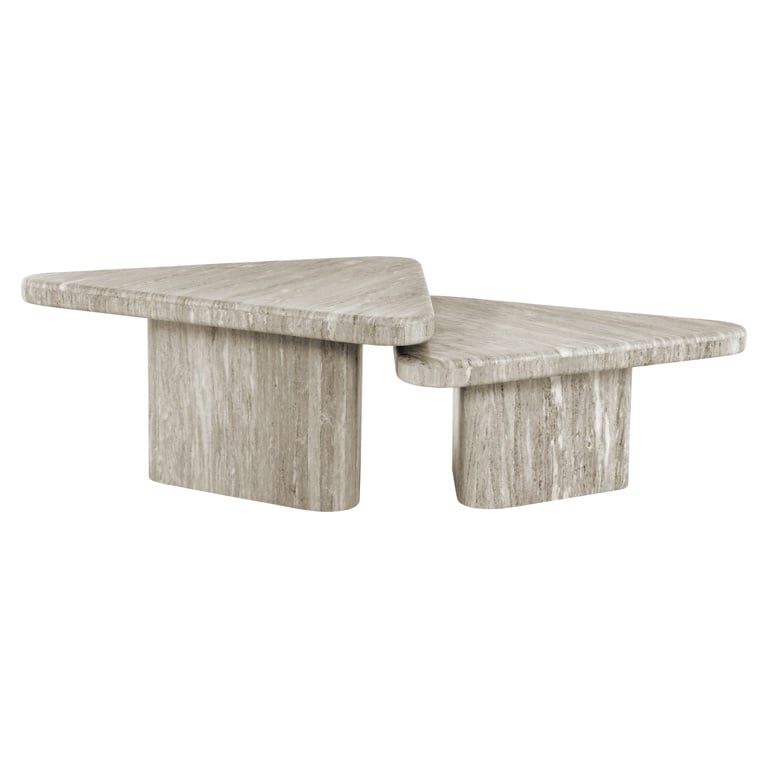 Richmond Interiors Living Coffee table Dwayne set of 2 (White) House of Isabella UK