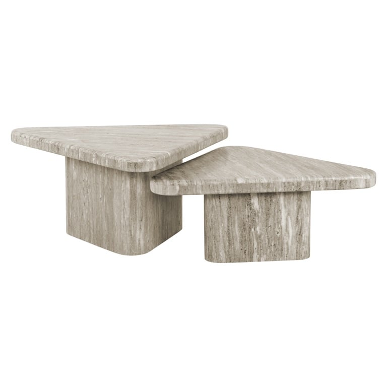 Richmond Interiors Living Coffee table Dwayne set of 2 (White) House of Isabella UK