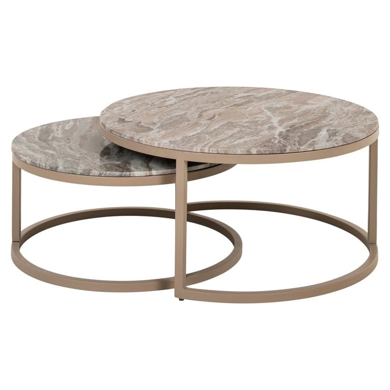 Richmond Interiors Living Coffee table Fairfax set of 2 (Stone) House of Isabella UK
