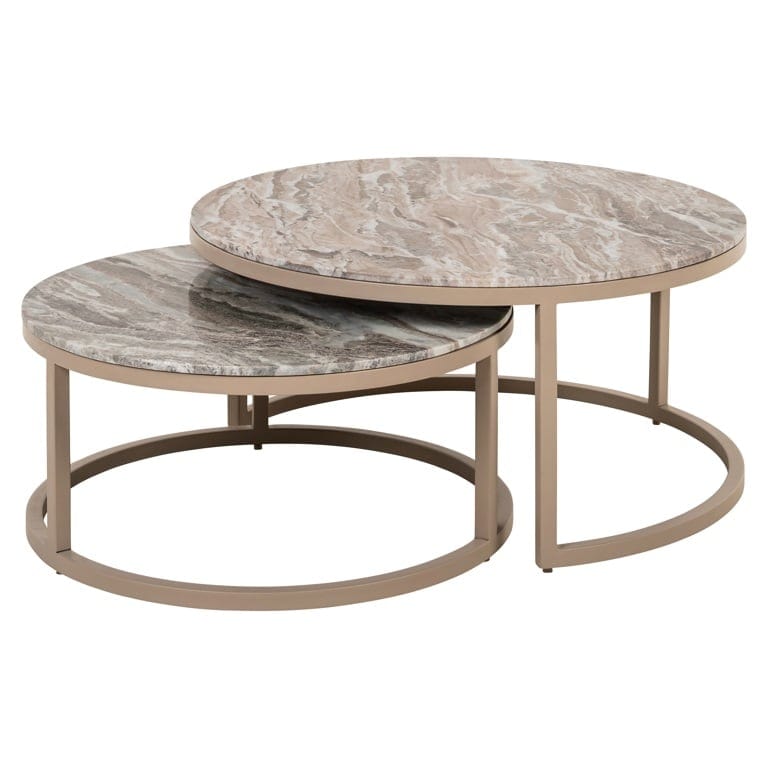 Richmond Interiors Living Coffee table Fairfax set of 2 (Stone) House of Isabella UK