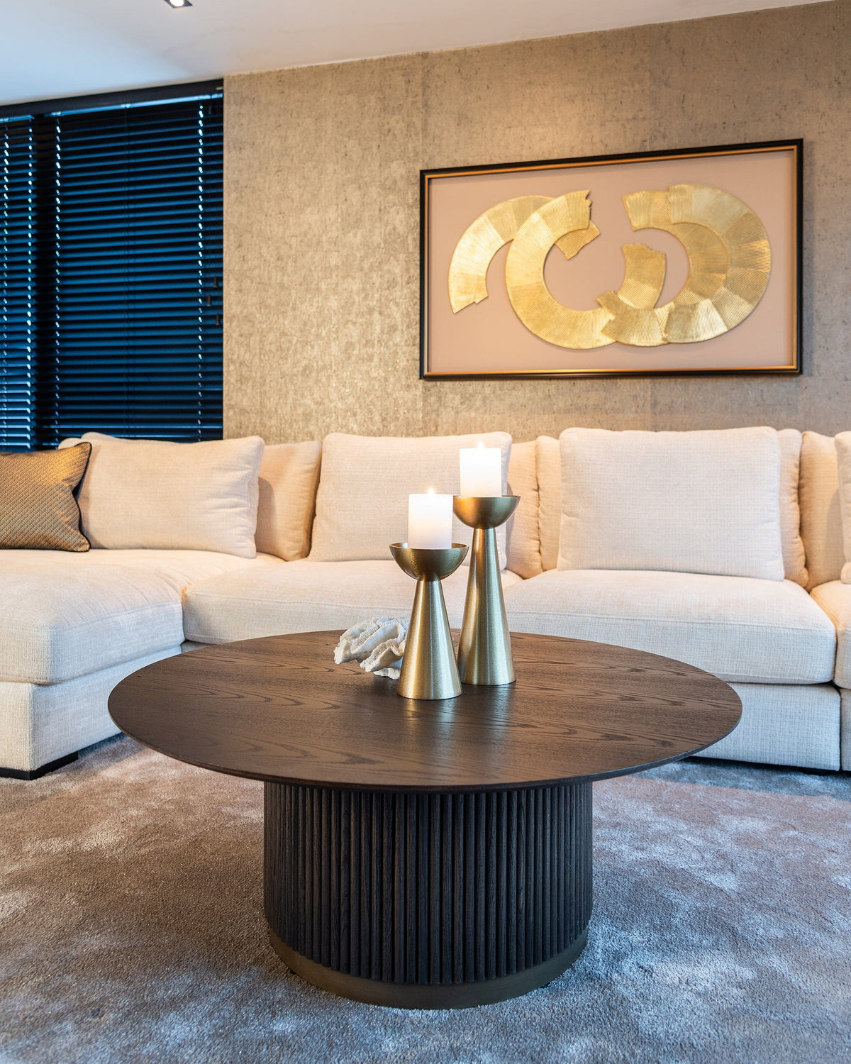 Richmond Interiors Living Coffee table Luxor 100Ø (Brown) House of Isabella UK