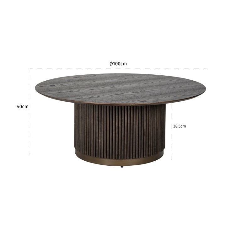 Coffee table Luxor 100Ø (Brown).