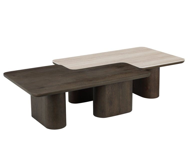 Richmond Interiors Living Coffee table Nando set of 2 (Brown) House of Isabella UK