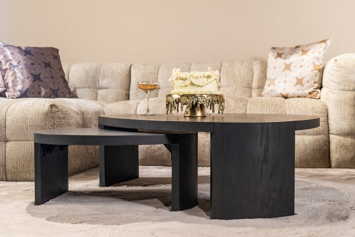 Richmond Interiors Living Coffee table Navarino set of 2 (Dark coffee) House of Isabella UK